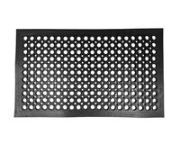 Rubber Door Mat - Non-Trip Ramp Edge - Heavy Duty Non Slip Surface - Wheelchair & Pushchair Friendly - Indoor & Outdoor (40cm x 60cm)