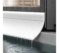 Rubber Door Rain Drip Guard Self-Adhesive, Bendable Rubber Water Barrier Strips, Rubber Weather Bar Blocks Water Intrusion Rain Deflector For Doors And Windows