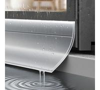 Rubber Door Rain Drip Guard Self-Adhesive, Bendable Rubber Water Barrier Strips, Rubber Weather Bar Blocks Water Intrusion Rain Deflector For Doors And Windows