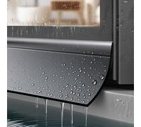 Rubber Door Rain Drip Guard Self-Adhesive, Bendable Rubber Water Barrier Strips, Rubber Weather Bar Blocks Water Intrusion Rain Deflector For Doors And Windows