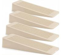 Rubber Door Stop 4 Pack, Door Stoppers for Floor, Door Stops Indoors, Door Wedge, Non-Slip Rubber Door Stopper, Door Wedges Indoors, Ideal for All Floor Types, Cream