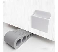 Rubber Door Stopper for Interior Doors - Nail- Door Stop with Bracket Windproof Anti-Bump Fits Hardwood Tile Carpet Concrete Floors (2-Pack Gray)