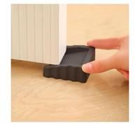 Rubber Door Stoppers Wedge,Bidirectional Door Stops,Small Size Cube Doorstop for Carpet Duty Door,Door Gaps (Black 2 Pack)