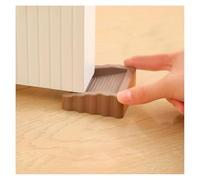 Rubber Door Stoppers Wedge,Bidirectional Door Stops,Small Size Cube Doorstop for Carpet Duty Door,Door Gaps (Brown 2 Pack)