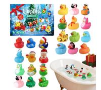Rubber Duck - 24-Pieces Duck Countdown Calendar | 2025 Ducks | Animal Toy Countdown | 24 Days Surprise Giftt Box Perfect For Kids And Christmas Party Giftss Stocking Stuffe