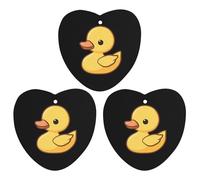Rubber Duck 3 Pcs Car Air Freshener Automotive Aromatherapy Tablets Hanging Scented Cards for Room Bathroom Love form