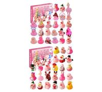 Rubber Duck Advent - Calendar 2025, 24Pc Bath Rubber Ducks For Kids Countdown Advent - Calendar, Cartoon Figurines Advent - Calendar Miniature Duck, Kids Bath Toy Xma-s Surprise Present
