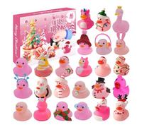 Rubber Duck Advent - Calendar 2025, 24Pc Bath Rubber Ducks For Kids Countdown Advent - Calendar, Cartoon Figurines Advent - Calendar Miniature Duck, Kids Bath Toy Xma-s Surprise Present