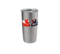 Rubber Duck, Angel & Devil, Love, Hearts, Opposites Attract Stainless Steel Insulated Tumbler