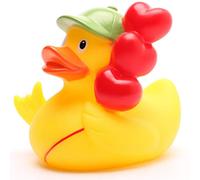 Rubber Duck Balloon I Squeaky Duck I Length 9 cm I Includes Rubber Duck Keyring in Set