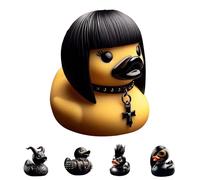 Rubber Duck Bath | Black Ducksville Duck | Resin Evil Rubber Duck | Resin Collectable Novelty Gothic Style Dark Rubber Duck Decoration For Bedroom/School/Living Room