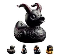 Rubber Duck Bath | Black Ducksville Duck | Resin Evil Rubber Duck | Resin Collectable Novelty Gothic Style Dark Rubber Duck Decoration For Bedroom/School/Living Room