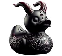 Rubber Duck Bath | Black Ducksville Duck | Resin Evil Rubber Duck | Resin Collectable Novelty Gothic Style Dark Rubber Duck Decoration For Bedroom/Living Room/School(A)