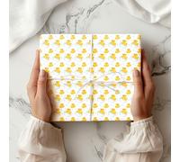 Rubber Duck Bath Time Print Pattern Wrapping Paper - Stationery Gift - Anniversary, Birthdays, Weddings - Gifts For Him Her - Hen Party - W15 (Large - 58 x 85cm / 22.8" x 33.4" inches)