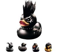 Rubber Duck Bath Toy | Ducksville Duck Resin Figurines | Scarily & Cute Evil Duck Resin Ornament | Gothic Duck Statue Decoration | Black Ducksville Duck Collectible Figures For Bedroom/Living Room