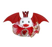 Rubber Duck Car Ornaments with Red Devil Wing,Gothic Squeaky Duck with Crystal Necklace,Moon-Shaped Magic Wand Ducky Car Dashboard Decorations Party Favors Ducky with Mini Crown Dress