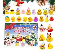 Rubber Duck Christmas Advent 2025,24 Days Christmas Vinyl Duck Decoration,Holiday Countdown Advent For Adults Kids Home Daily Party Gathering Festival