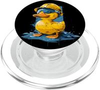 Rubber Duck Construction Worker Rubber Duckie Hard Hat PopSockets PopGrip for MagSafe