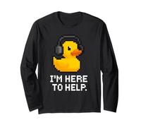 Rubber Duck Debugging Programmer Coder Pixel Art Long Sleeve T-Shirt