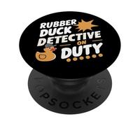 Rubber Duck Detective on Duty Rubber Duck PopSockets Adhesive PopGrip