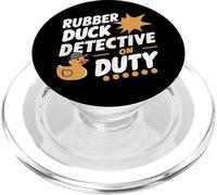 Rubber Duck Detective on Duty Rubber Duck PopSockets PopGrip for MagSafe