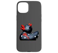 Rubber Duck, Devil, Black & Red, Hearts Case for iPhone 15 Plus