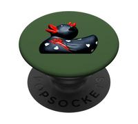 Rubber Duck, Devil, Black & Red, Hearts PopSockets Adhesive PopGrip