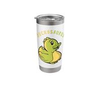 Rubber Duck Dinosaur Rubber Ducky T-Rex Funny Duckie Dino Stainless Steel Insulated Tumbler
