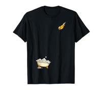 Rubber Duck Diving Into Bathtub Funny Bath Time T-Shirt