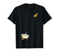Rubber Duck Diving Into Bathtub Funny Bath Time Value Graphic T-Shirt