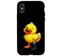 Rubber Duck Duckie Ducky Prosthetic Leg Funny Cool Cute Case for iPhone X/XS