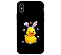 Rubber Duck Duckie Ducky Rabbit Eggs Bunny Ears Cute Spring Case for iPhone X/XS