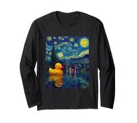 Rubber Duck Duckie Ducky Van Gogh Style Starry Night Funny Long Sleeve T-Shirt