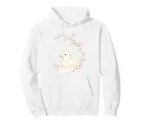 Rubber Duck Ducky Cherry Blossoms Meditation Zen Yoga Women Pullover Hoodie