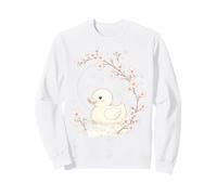 Rubber Duck Ducky Cherry Blossoms Meditation Zen Yoga Women Sweatshirt