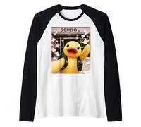 Rubber Duck Ducky Last Day of School Summer Funny Selfie Raglan Baseball Tee