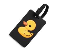 Rubber Duck Funny Luggage Tag Travel Baggage Name ID Card Personalized Suitcase Tags
