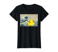 Rubber Duck Great Wave Value Graphic T-Shirt, Women, Black, S