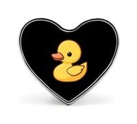 Rubber Duck Heart Shape Brooches Pins Lightweight Metal Lapel Pin Memorial Badges Jewelry Gift