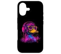 Rubber Duck Music Headphones Techno DJ Rubber Duckling Case for iPhone 17
