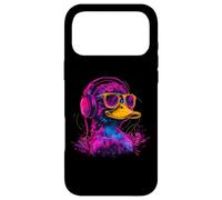 Rubber Duck Music Headphones Techno DJ Rubber Duckling Case for iPhone 17 Pro Max