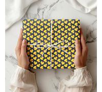 Rubber Duck Print Pattern Wrapping Paper - Gift - Anniversary, Birthdays, Weddings, Valentines - Gifts Him Her Hen Party - W13 Multi (Navy, Large Sheet - 58 x 85cm / 22.8" x 33.4" inches)