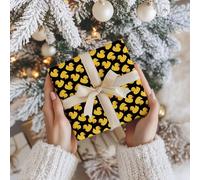 Rubber Duck Print Pattern Wrapping Paper - Gift - Anniversary, Birthdays, Weddings, Valentines - Gifts Him Her Hen Party - W13 Multi (Black, 1 Meter Roll - 58cm x 100cm/ 22.8" x 39.3")
