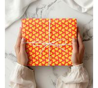 Rubber Duck Print Pattern Wrapping Paper - Gift - Anniversary, Birthdays, Weddings, Valentines - Gifts Him Her Hen Party - W13 Multi (Red, 1 Meter Roll - 58cm x 100cm/ 22.8" x 39.3")
