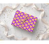 Rubber Duck Print Pattern Wrapping Paper - Gift - Anniversary, Birthdays, Weddings, Valentines - Gifts Him Her Hen Party - W13 Multi (Purple, Medium Sheet - 42 x 58cm / 15.7" x 22.8" inches)