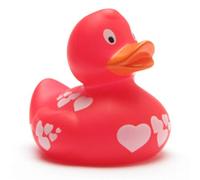 Rubber Duck Red with Heart | Bathduck | Duckshop | L: 8 cm