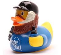 Rubber Duck Steamer I Squeaky Duck I Length 8.5 cm I Includes Rubber Duck Keyring