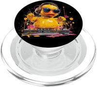 Rubber Duck Turntable DJ Music DJ Rubber Duckie Watercolor PopSockets PopGrip for MagSafe