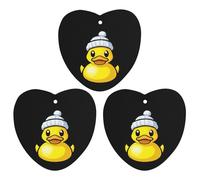 Rubber Duck With Hat Car Air Freshener 3-pack Aromatherapy Tablets Hanging Scented Cards for Rooms Bathrooms Wardrobe Love form