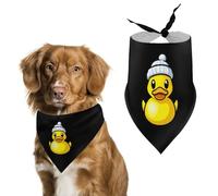 Rubber Duck With Hat Dog Scarf Triangle Bandana Happy Easter Soft Puppy Scarfs Gifts for Medium Large Pets